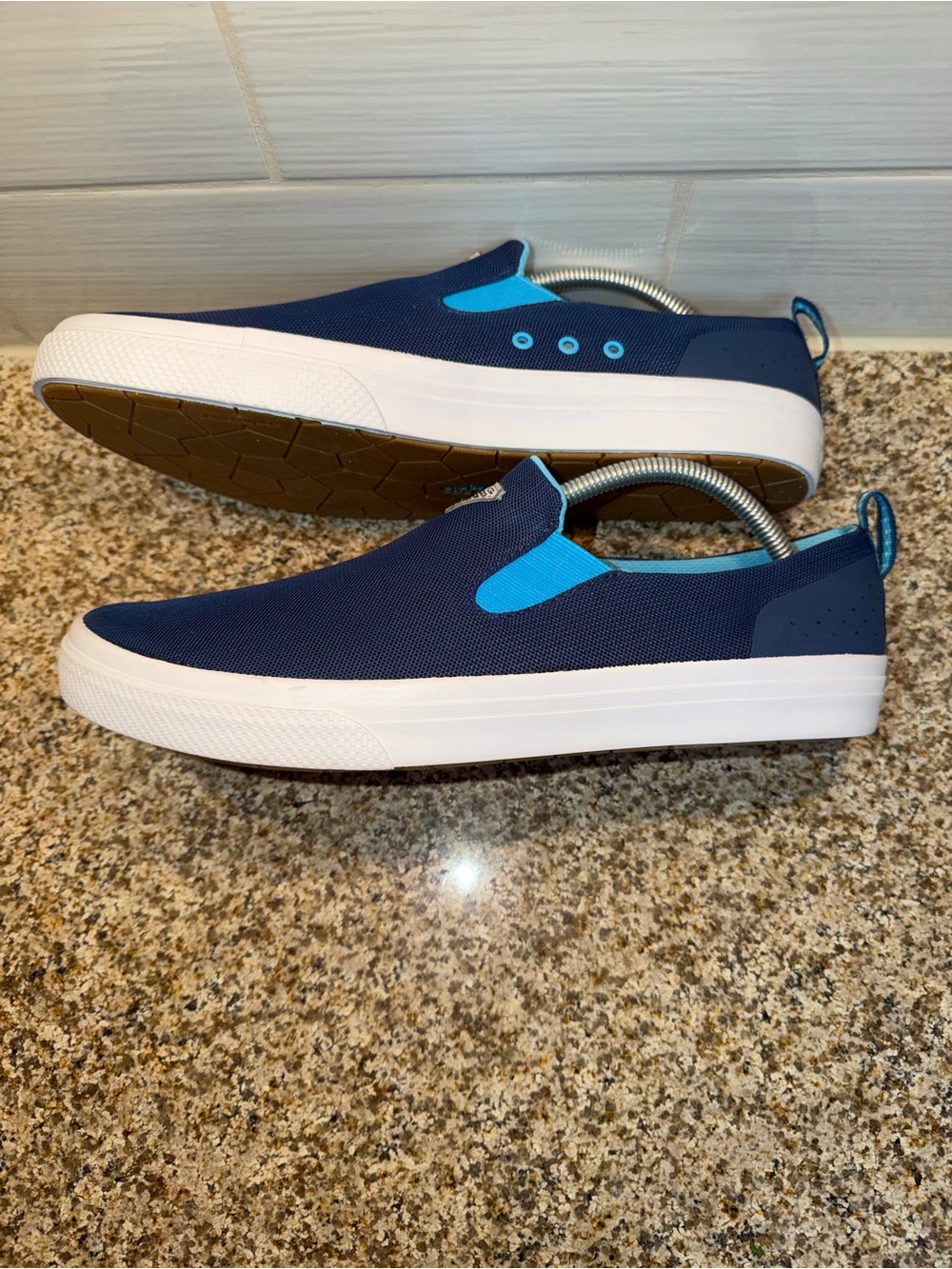 Columbia Navy and Cyan Slip-On Men’s Casual Shoes - Picture 6 of 9